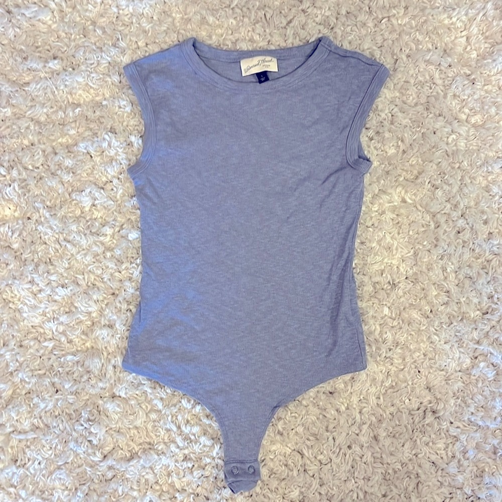 Light purple body suit tank top, ribbed